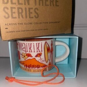 STARBUCKS - Waikiki Souvenir Mug ornament with Surfboard Design